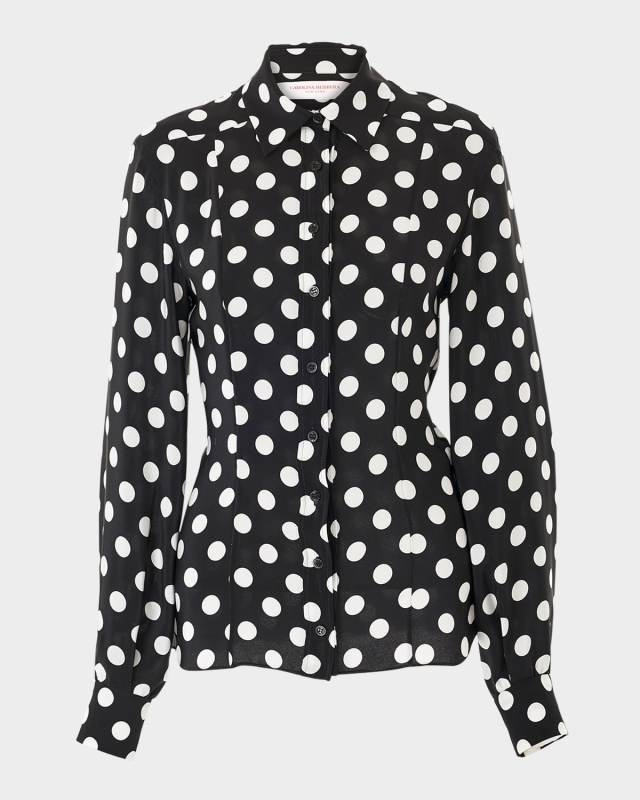 Polka-Dot Button Down Shirt